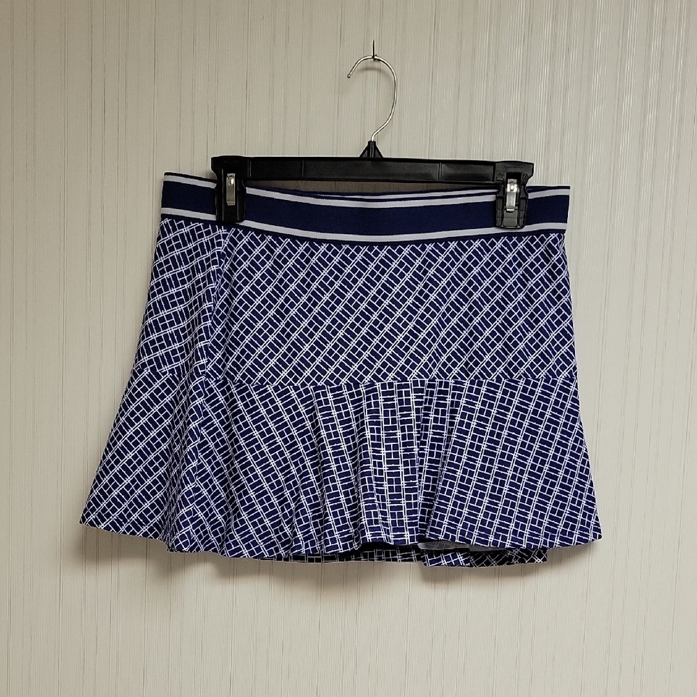 Peter Millar Navy Blue Patterned Women's Tennis Skort Sz Large pickleball golf